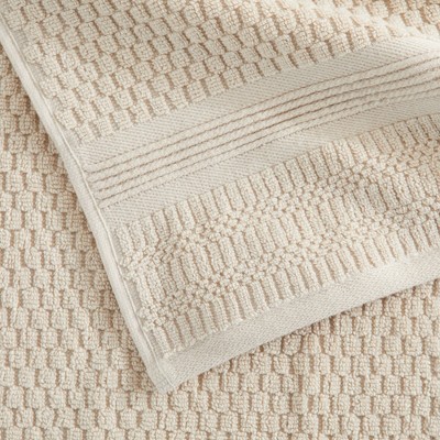 Oatmeal Cotton Waffle Weave Quick Dry Bath Towel Set