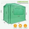 EAGLE PEAK 8'x6' Portable Walk-in Greenhouse, Upgraded Screen Mesh Door, Green - 3 of 4
