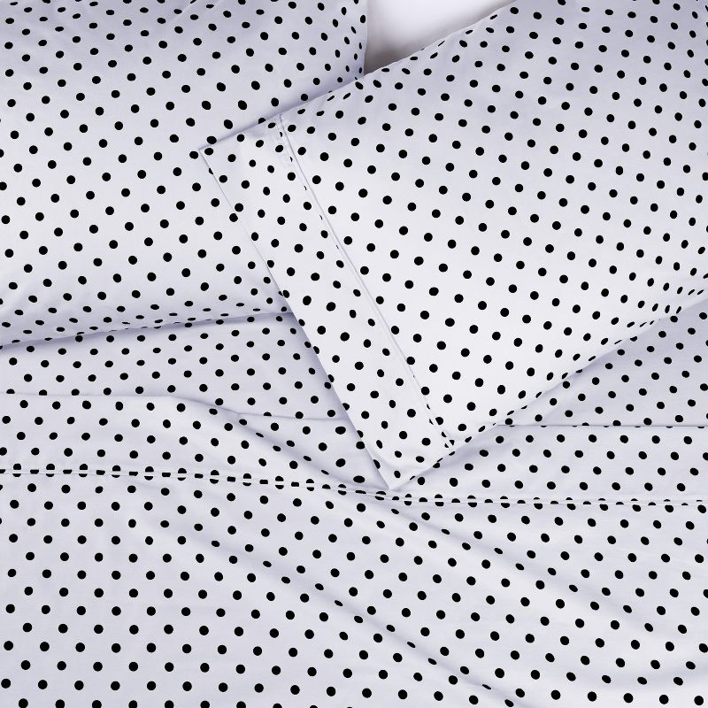 Polka Dot 600 Thread Count Cotton Blend Deep Pocket Bed Sheet Set by Blue Nile Mills, 5 of 8