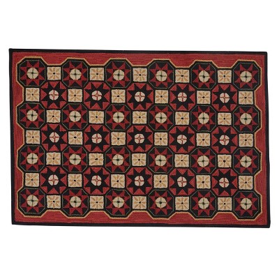 Park Designs Folk Star Hooked Rug 4'x6'