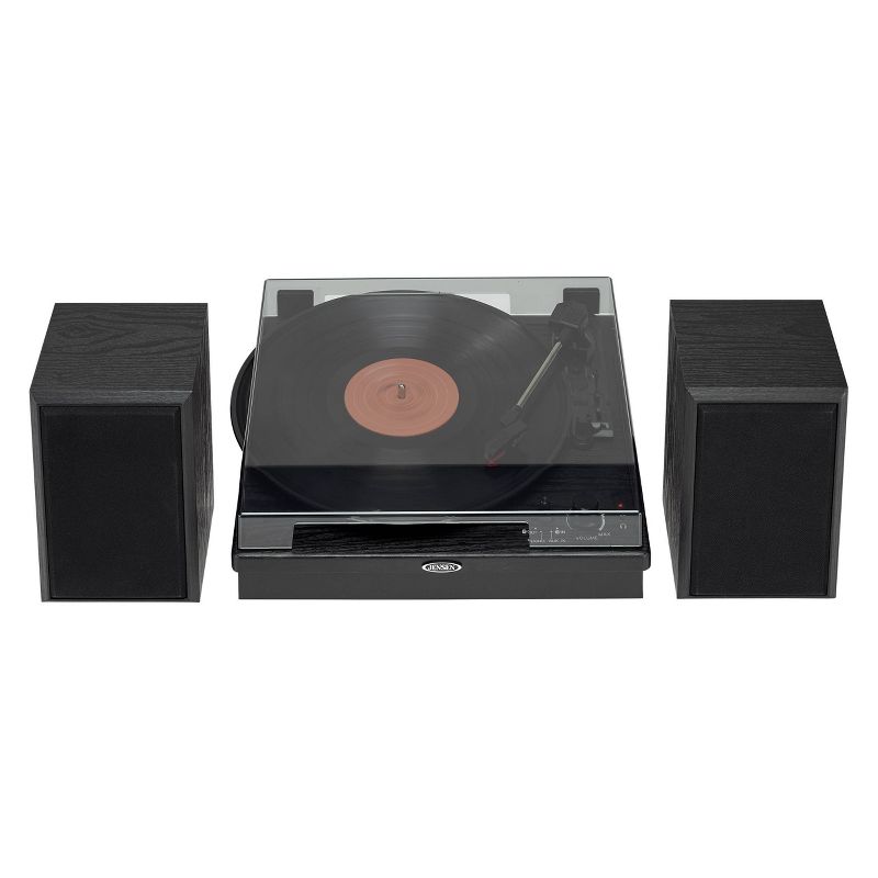 JENSEN 3-Speed Stereo Turntable with Speakers and Dual Bluetooth Transmit/Receive - Black, 3 of 7