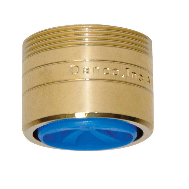 Danco Dual Thread 15/16 in.- 27M x 55/64 in.-27F Polished Brass Faucet Aerator, 1 of 3