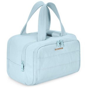 Travel Toiletry Bag, Lightweight Large Wide-open Travel Bag for Women, Puffy Cosmetic Makeup Bag Organizer - 1 of 4