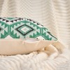 REGALWOVEN Boho Geometric Pattern with Fringe Trim Soft Decorative Pillowcases 2 Packs - 3 of 4