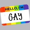 Adult Design By Humans Hello I'm Name Tag Rainbow Pride By MINHMINH Tank Top - 2 of 2