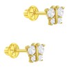 Girls' Sparkly Butterfly Screw Back 14k Gold Earrings - In Season Jewelry - 2 of 4