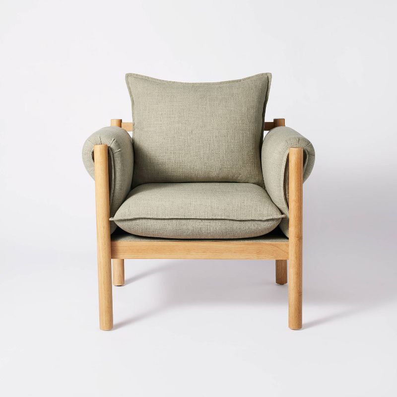 Arbon Wood Dowel Accent Chair with Cushion Arms - Threshold™ designed with Studio McGee, 4 of 15