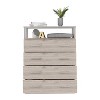 NicBex Modern Dressers with Metal Pulls,Minimalist Style,Wood Dresser for Bedroom,Study,Office,Living Room,Entryway,White/Black/Gray - 3 of 4