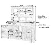 Sapphtopaz 65.7" Tall Garden Potting Bench Table with Hutch, Outdoor Potting Bench with 6 Drawers, 3 Adjustable Shelves, 2 Bottom Cabinets&Side Hooks - 4 of 4