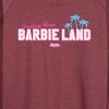 Women's - Barbie - Greetings from Barbie Land Lightweight French Terry Wide Neck Long Sleeve Shirt - 2 of 4