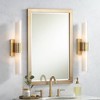 Possini Euro Design Brianna Modern Wall Lights Set of 2 Brass Metal Hardwire 5" 4-Light Fixture Outer Clear Inner Opal Glass Shade for Bedroom Vanity - 2 of 4