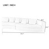 4 Seat Chenille Fabric Modular Sofa,Curved Free-Form Sectional Couch with Ergonomic Support,Modern Upholstered Living Room Sofa-Coolbibila - 4 of 4