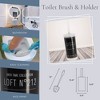 Evideco French Home Goods Decorative Toilet Brush & Holder - Available in 6 Unique Designs - Durable Plastic, Compact Size, Easy to Clean - 3 of 4