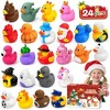 Aoibox 24 Piece Rubber Duck Advent Calendar Christmas Countdown Set Unique Collectible Bath Toys for Boys Girls Kids Holiday Gifts - 4 of 4