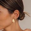 Acrylic Teardrop Hoop Earrings: 14K Gold Plated & Lightweight Hollow Design - 4 of 4