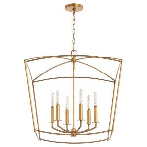 Quorum Lighting Mantle 6 - Light Pendant in  Gold Leaf - 1 of 1