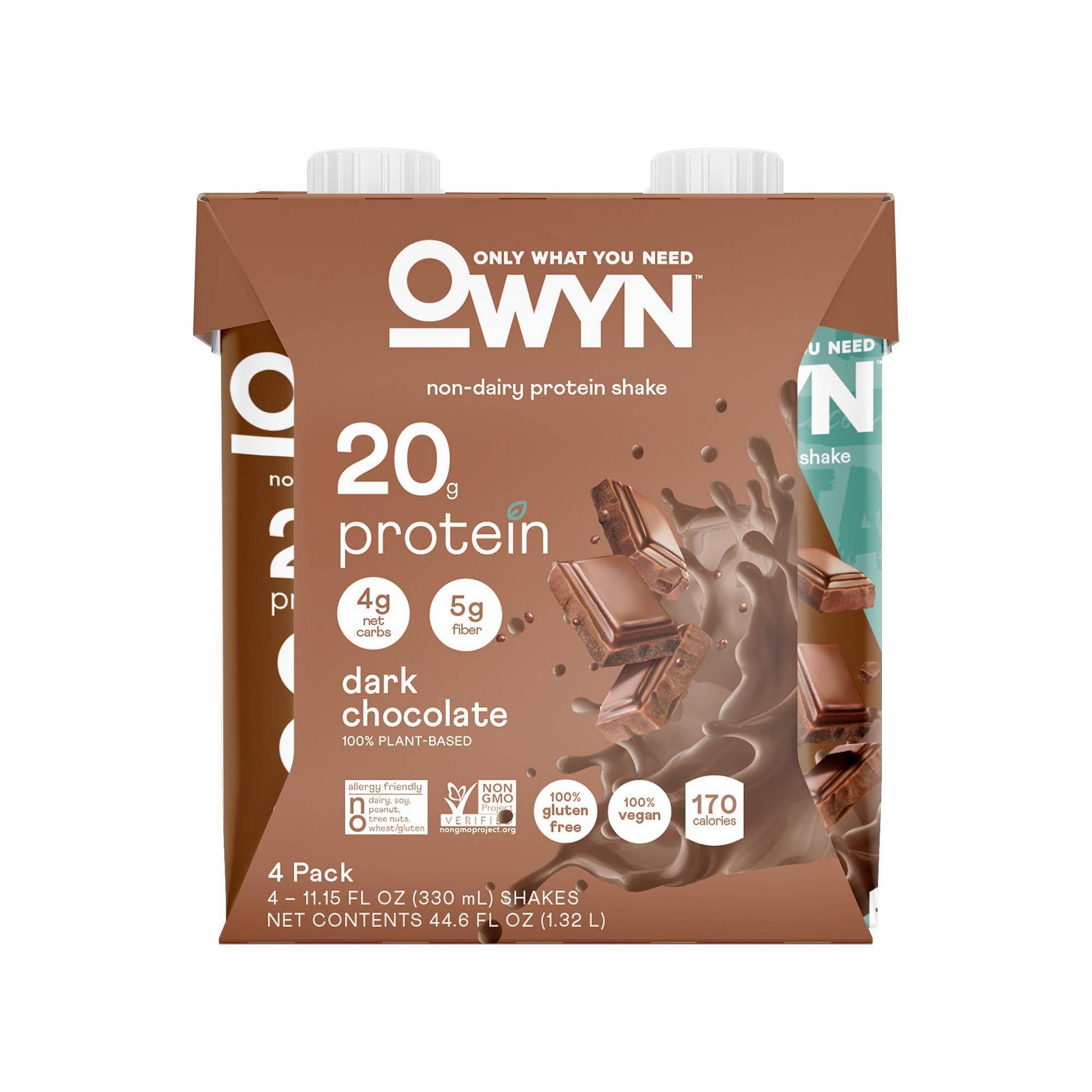 OWYN 20g Dairy Free Protein Shake - Dark Chocolate - 4pk/44.6 fl oz