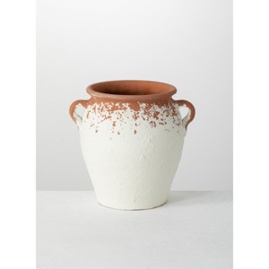 Sullivans Speckled Ceramic Vase 10.25"H White - 1 of 4
