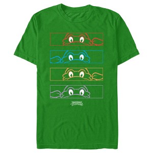 Men's Teenage Mutant Ninja Turtles Outlined Panel Eyes T-Shirt - 1 of 4