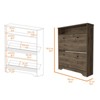 SKRAN Shoe Cabinet with 2 Flip Drawers and 1 Open Shelf,Shoe Rack Storage Organizer with Top Surface Freestanding Cabinet for Closet Hallway Entryway - 3 of 4