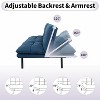 MUUEGM 71" Futon Sofa Bed with Memory Foam, Adjustable Backrest Armrests, Linen Fabric Sleeper Couch for Small Spaces, Living Room, Apartment - 3 of 4