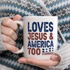 Loves Jesus and America Too Mug, Patriotic Gift for Proud Americans| OrnamentallyYou - 3 of 4
