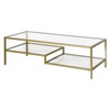 54 in. Brass Finish Coffee Table - Henn&Hart - 4 of 4
