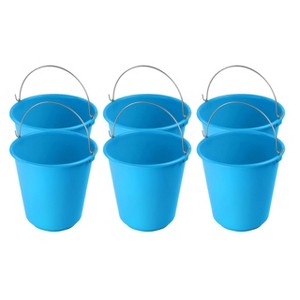 YBM HOME Plastic Pail with Handle 11.5 Quart (2.8 Gallon Bucket), Pack of 6 - 1 of 1