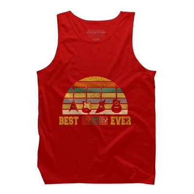 Men's Design By Humans Best Guitar Dad Ever Music Guitar Chord By BaoMinh Tank Top