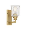 Savoy House Hampton 1 - Light Vanity in  Warm Brass - 3 of 4