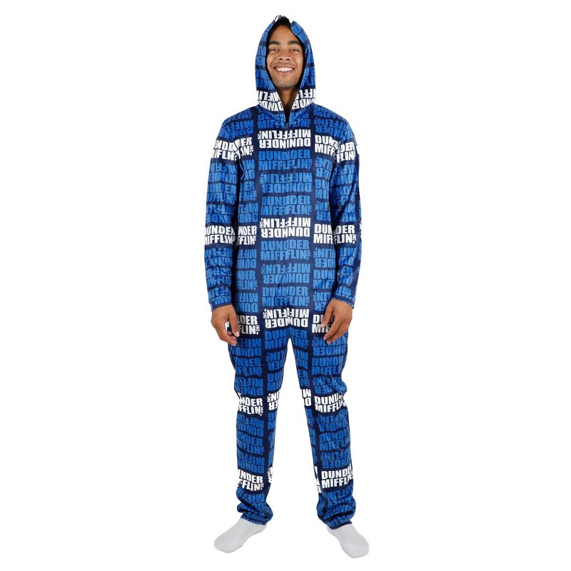 The Office Dunder Mifflin AOP Union Suit, 1 of 3