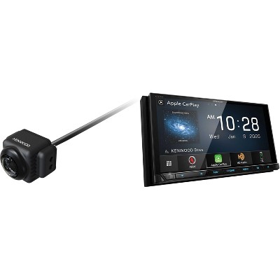 Kenwood DNX997XR Navigation Receiver with CMOS-740HDLP HD Rearview Backup safety camera with License Plate Bracket Mount