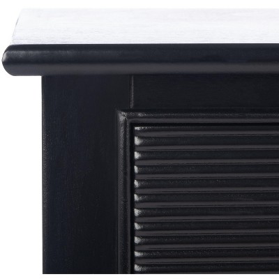 Ryder Black Striated 2-Drawer Console Table with Storage