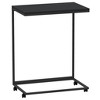 vidaXL Side Table with Wheels Black 21.7 in.x13.8 in.x27.6 in. Engineered Wood - 2 of 4