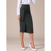 INSPIRE CHIC Women's Work Straight Knot Twist Office Tie Waist Midi Skirts - 2 of 4