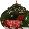HomeRoots Trotting Dog in Comfy Christmas Attire Hand Painted Mouth Blown Glass Ornament - 4 of 4