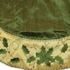 Kurt Adler 54" Green and Gold Holly Leaves Embroidered Treeskirt - 2 of 3