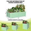 Large Outdoor Planter Boxes Kit Set of 2, Galvanized Steel Raised Garden Bed with Open-Ended Base Design, Elevated Planter - 2 of 4