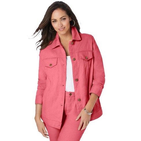 Target pink sale denim jacket