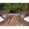 Balkene Home 62966 Coconino Wicker Conversation Set Lightweight & Durable Adirondack Style Chairs All Weather Wicker Includes Khaki Cushions - Mocha - 2 of 4