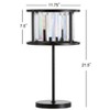 21.5" Metal/Crystal Bevin Table Lamp (Includes LED Light Bulb) Black - JONATHAN Y: Set of 2, E12 Base, Nightstand & End Table Compatible - image 4 of 4