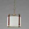 Maxim Lighting Sausalito 1 - Light Pendant in  Weathered Zinc/Brown Suede - 4 of 4