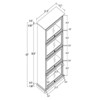 GlasFlength Decorative Storage Cabinets, Multi-Compartment Display, Elegant and Functional, Ideal for Home Library, Black, 31.5"*13.7"*63" - 4 of 4