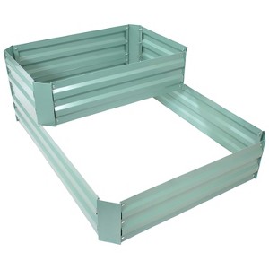 Sunnydaze 2-Tier Galvanized Steel Raised Garden Bed - 17.75" H - 1 of 4