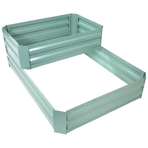 Sunnydaze 2-Tier Galvanized Steel Raised Garden Bed - 17.75" H - image 1 of 4