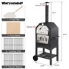 Karl Home 62.2 in.H Outdoor Wood Fired Pizza Oven With Pizza Stone, Peel, Grill Rack - 2 of 4