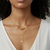Anna-Kaci Women's Layered Geometric Pendant Necklace with Rectangular and Cylinder Charms - 3 of 4