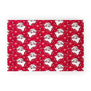 Heather Dutton Tis The Season Retro Santa Red Welcome Mat -Society6 - 1 of 3