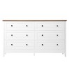 Akoasm Wood 6 Drawer Dresser with Wide Drawer and Metal Handles For Hallway & Entryway-White - 4 of 4