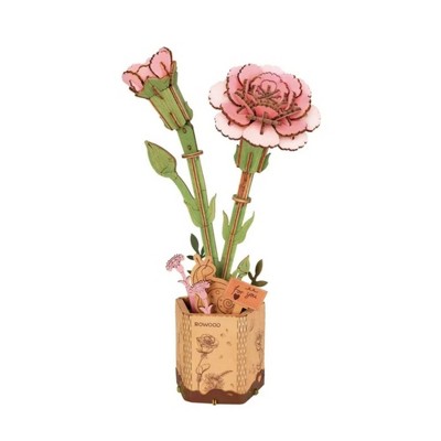 Robotime 3D Puzzles Kits Artifical Flower Toys Thanksgiving Mother's Day Valentine's Day Birthday Gifts, Multicolored, 9.65"*6.5"*1.65"